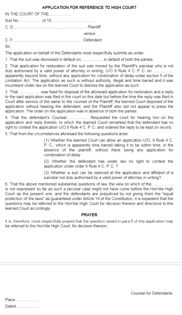 Sample legal draft 4